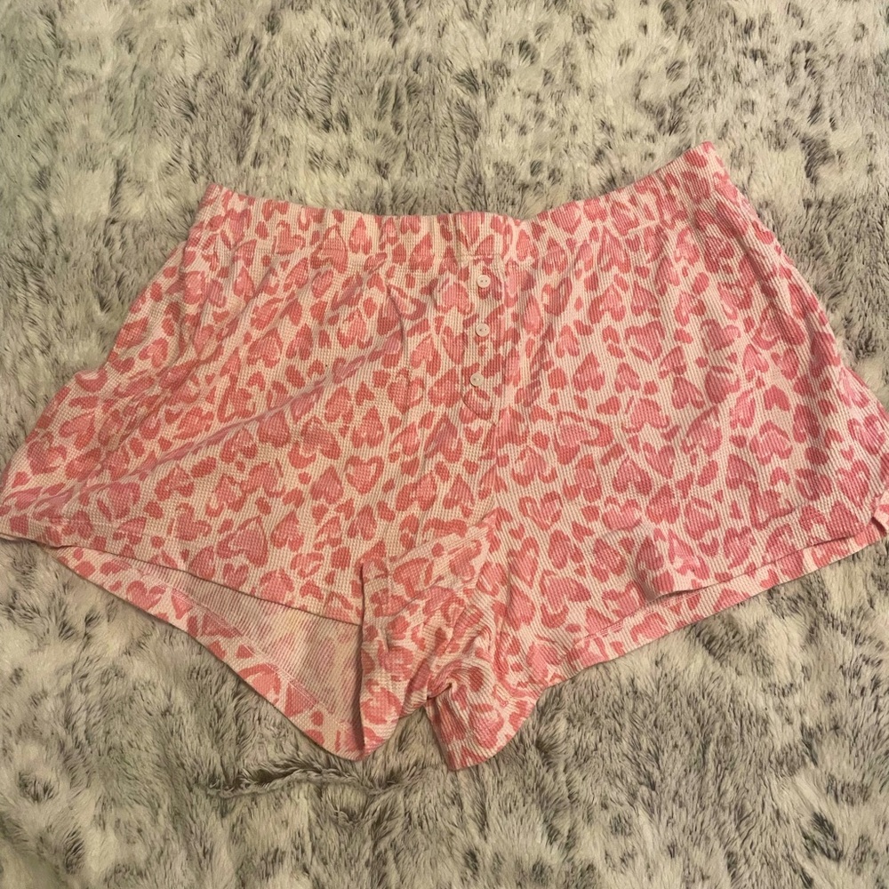 NWOT Victoria Secret heart print pj shorts